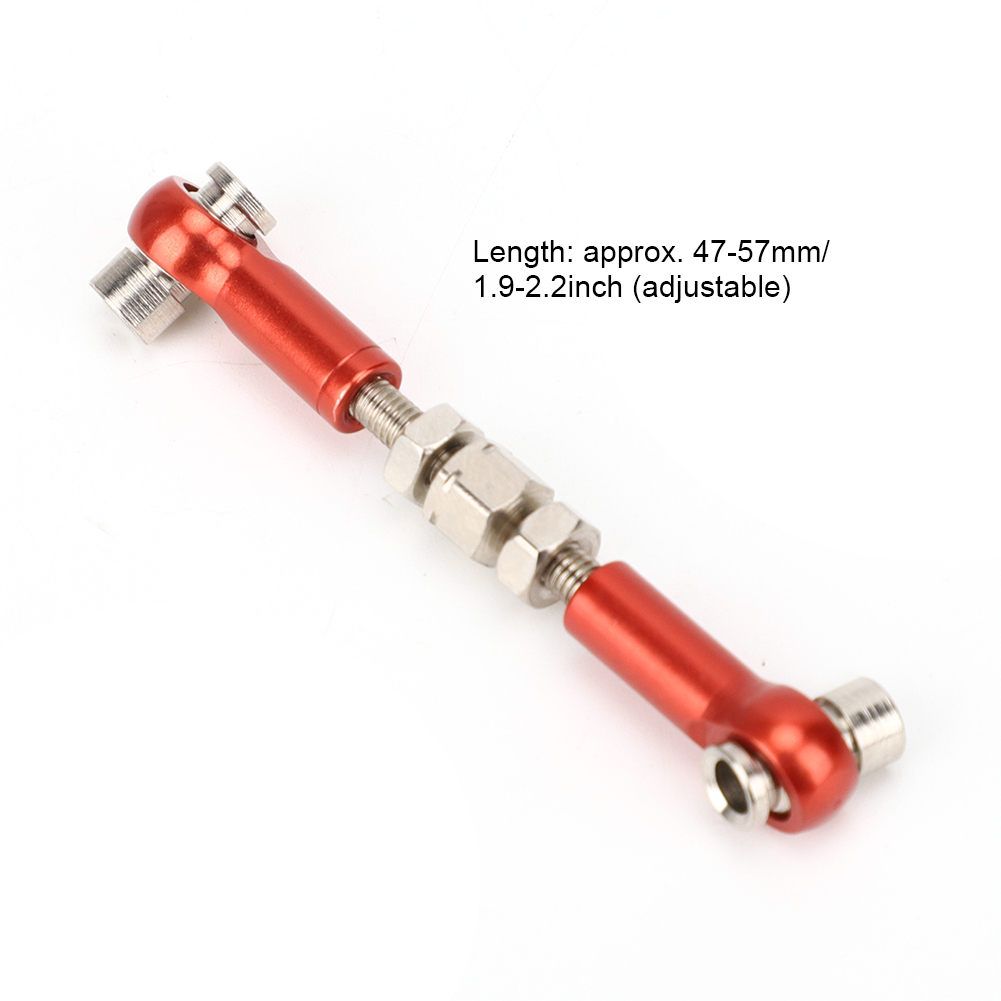 6-teiliges, Verstellbares Lenkstangenset Für 1/10 Rc-cars Und Touring Buggys, 47 Mm Länge, Rotes Zubehör