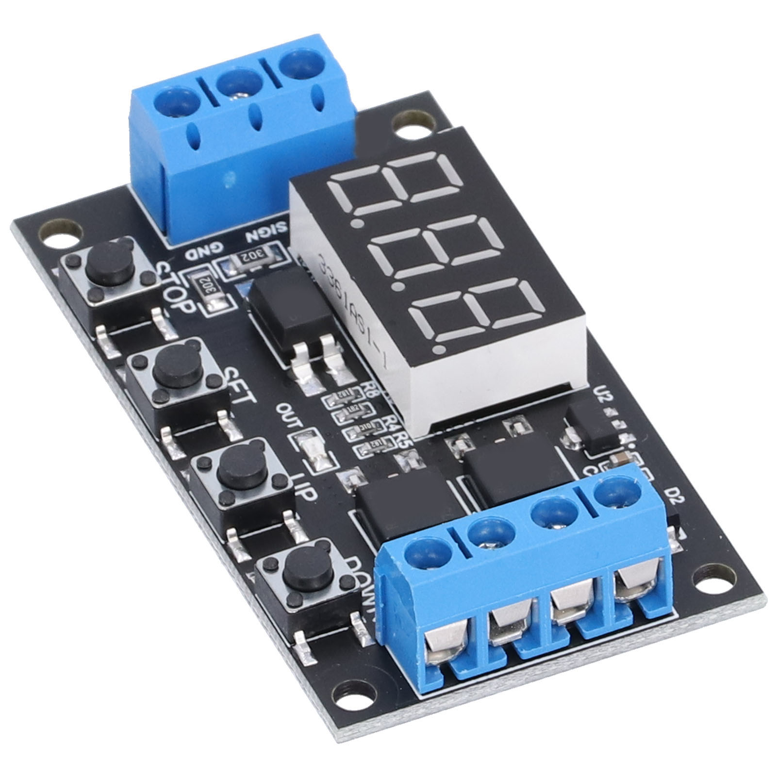 Digitales Timermodul Mit Triggerzyklus Und Led-relais Für Industrielle Elektronikgeräte