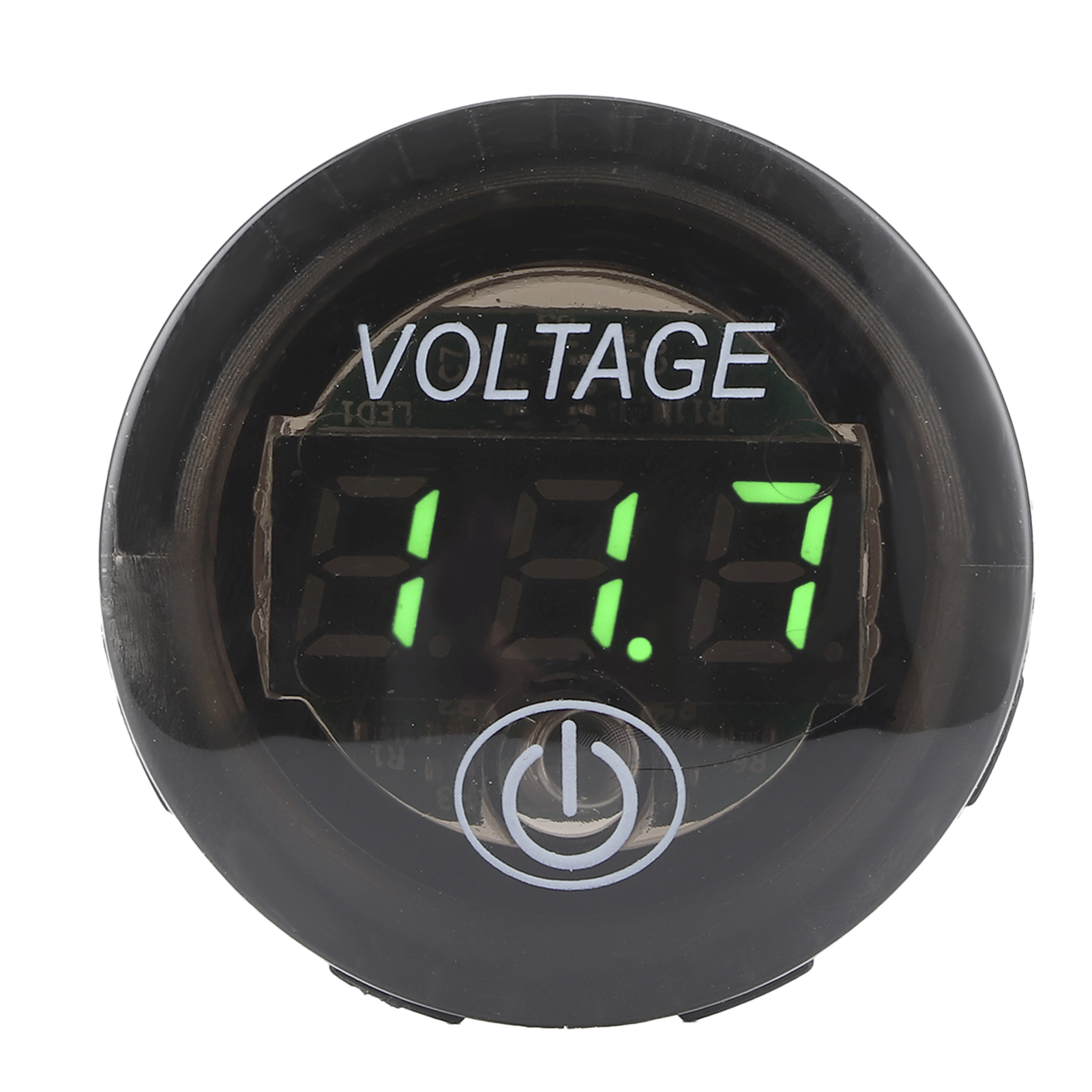 Universelles 12-24v Led-digitalvoltmeter Für Autobatterien Mit Grünem Touch-schalter