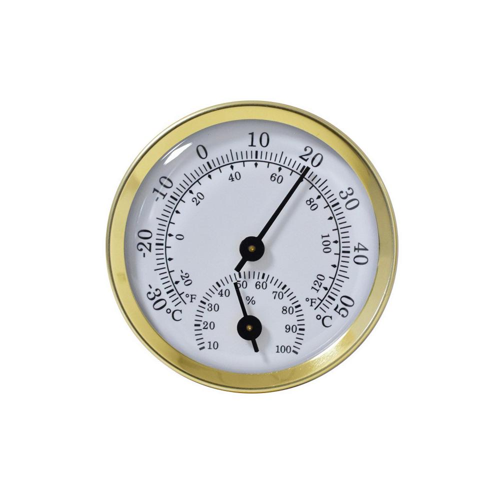 Analoges Wandhygrometer – Innenthermometer Zur Temperatur- Und Feuchtigkeitsüberwachung, Ideal Für Zuhause Und Büro (gold)