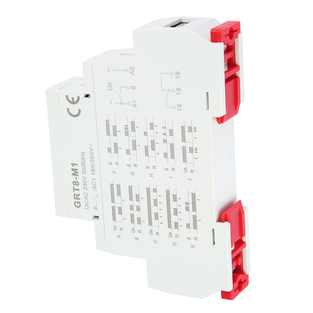 Grt8-m1 Multifunktions-zeitrelais Mit 10 Funktionen, Din-schienenmontage, 230 V Wechselstrom