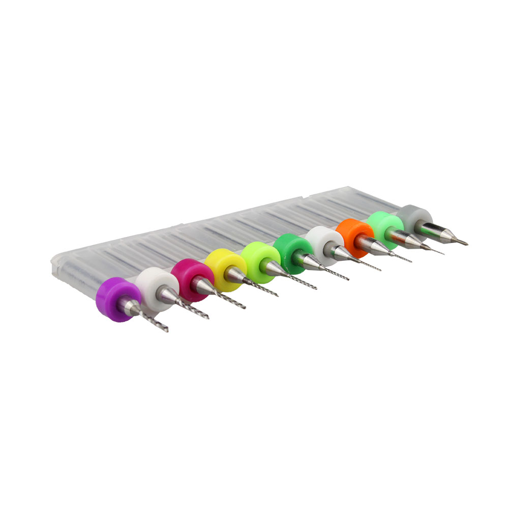 10 Stück 0,1-1,0 Mm Mikro-hartmetall-schaftfräser Für Cnc-leiterplatten Und Pcbs