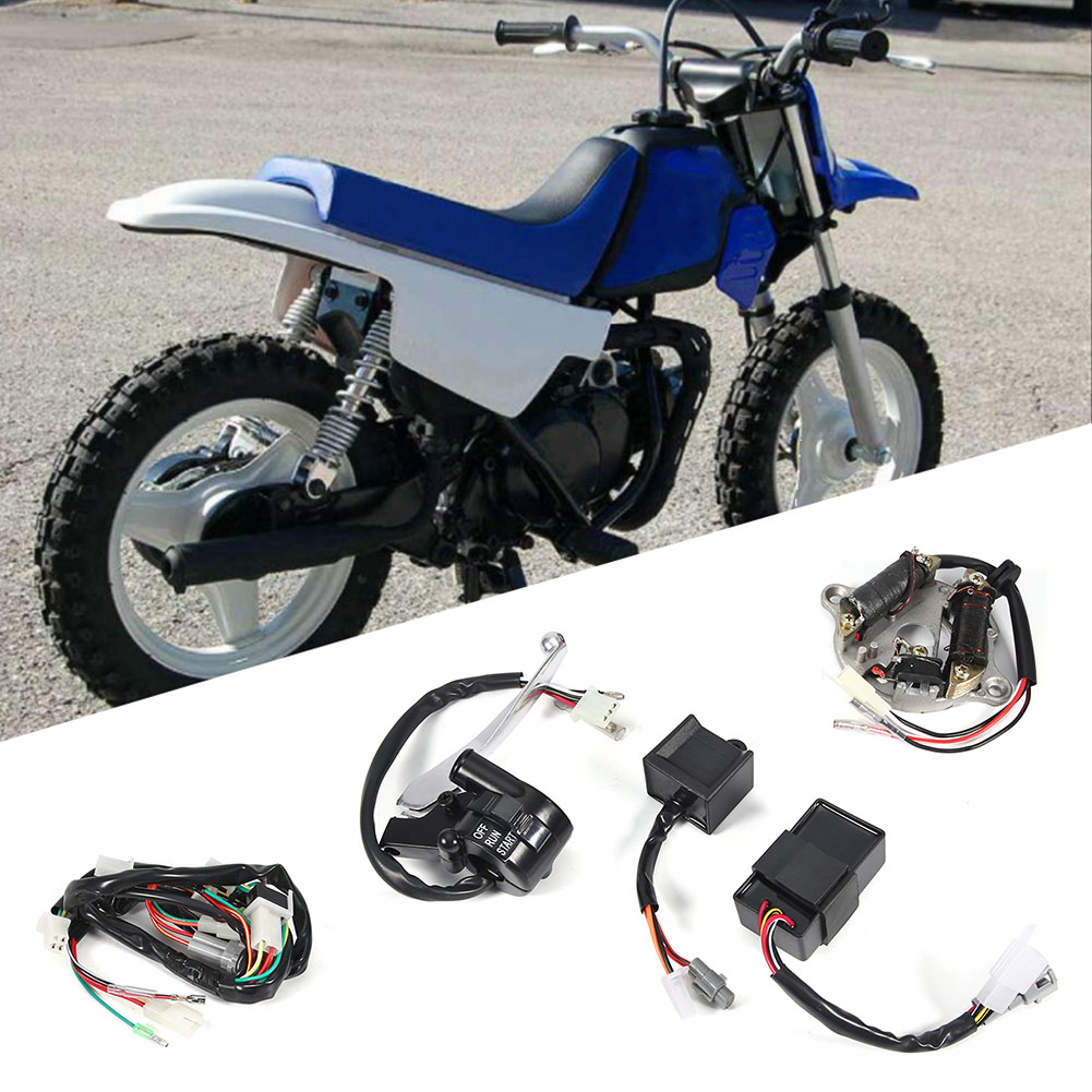 Aluminium-kabelbaumsatz Mit Cdi-schalter Und Bremshebel Für Yamaha Pw50
