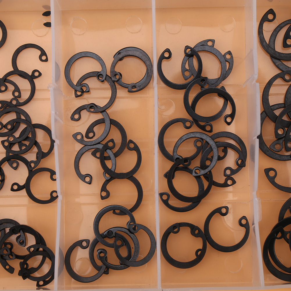 100 Verschiedene Federringe, 6 Größen Von 11 Mm Bis 21 Mm, Mit Aufbewahrungsbox