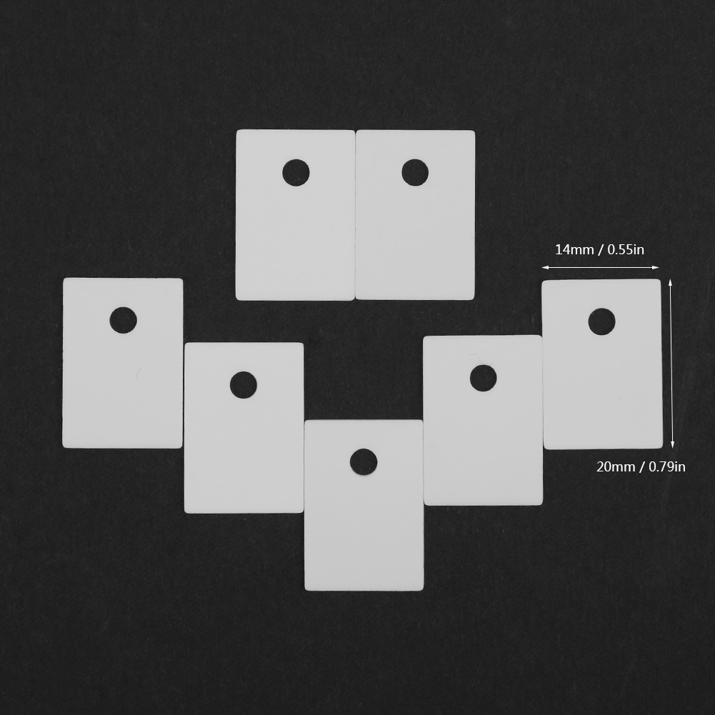 100 Stück To-220 Aluminiumoxid-keramik-isolierplatten Für Igbt-mos-transistoren, 3,2 Mm Loch, Kühlkörper