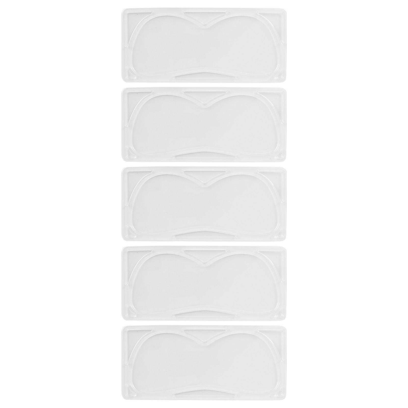 5-teiliges Wiederverwendbares, Transparentes Augenmasken-formenset, Tragbare Augenpflegeschale Zum Selbermachen