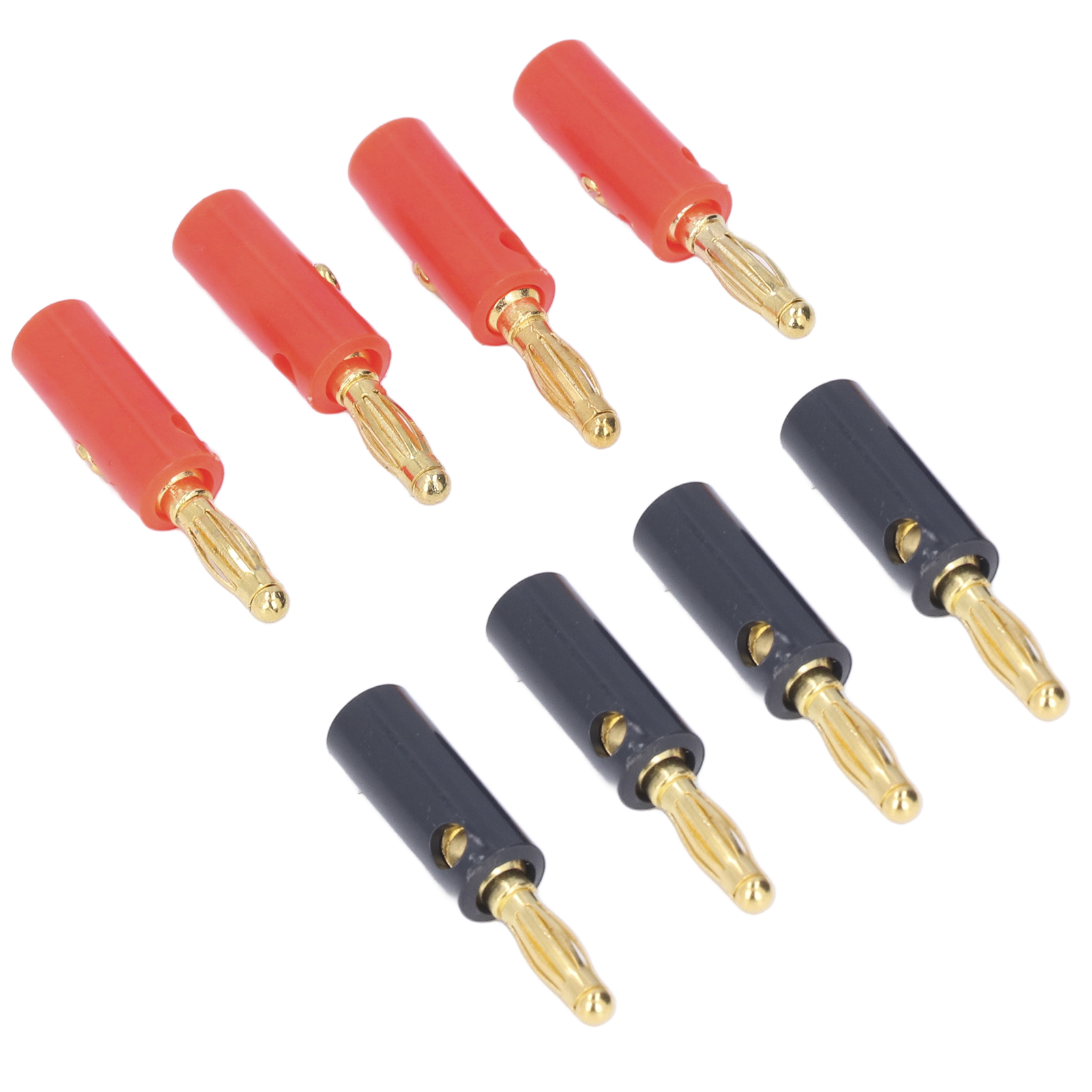 40 Stück 4-mm-bananenstecker-lautsprecherkabelverbinder, Vergoldet, Messing, Rot, Schwarz, Universal