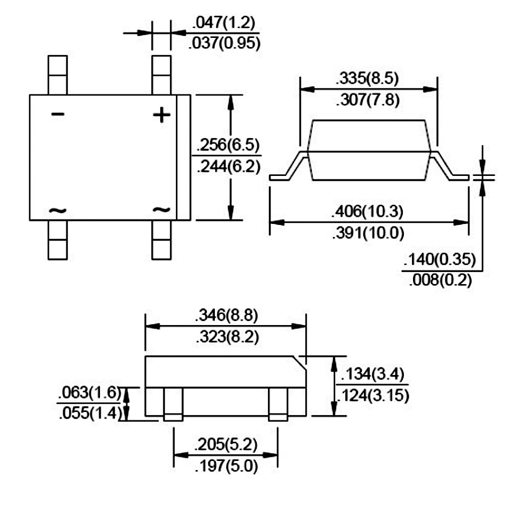 Db107s 1000v Gleichrichterbrücke, Packung Mit 10 Stück, Siliziumbrücke Für Elektronische Schaltungen, Hochspannung Und Hochstrom.