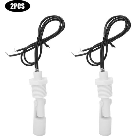 2-teiliger Wasserstandssensor, Schwimmerschalter Aus Weißem Pp-kunststoff, 1/2-zoll-npt-gewinde, 0–110 V Dc