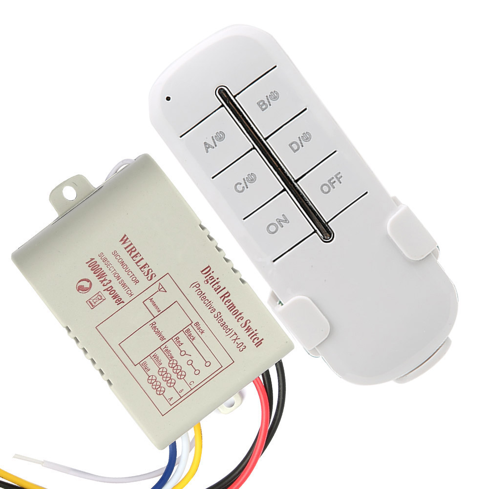 Drahtloser Rf-ein/aus-schalter (ac 180–240 V) Für Lampen (3-fach, 3 X 1000 W) – Fernbedienung Für Beleuchtung