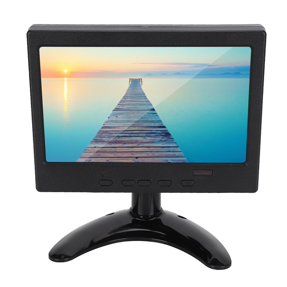 7-zoll-multifunktionsmonitor Mit 1024x600 Pixeln, Hdmi-, Vga- Und Av-ausgängen, Standfuß Und 100-240v-eu-stecker.