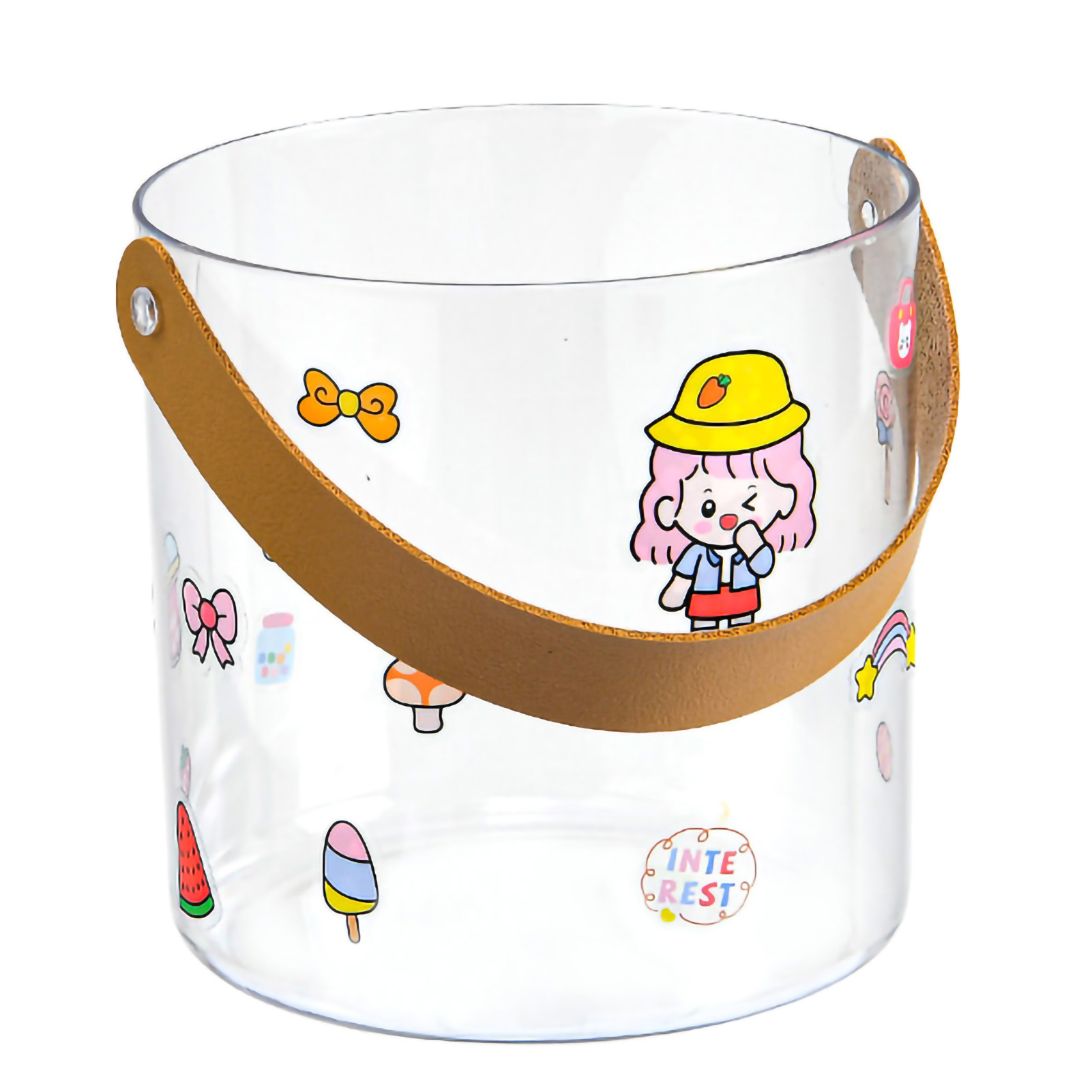 Durchsichtiger Pet-eiskübel Für Wein Und Bier, Kompakte Größe 13 X 13 Cm, Ideal Für Picknicks Und Den Gebrauch Zu Hause