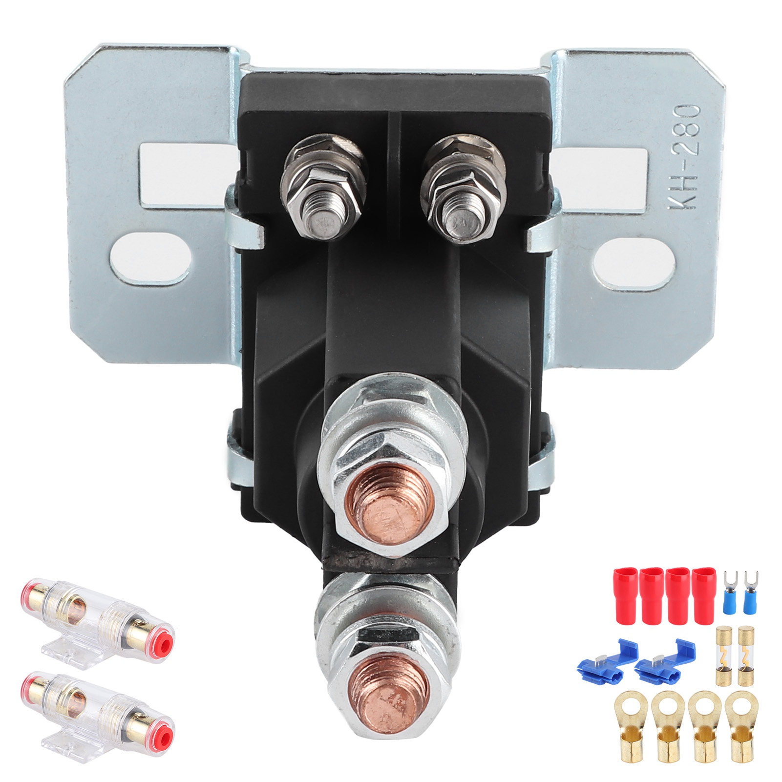 12v/500a Dc-relais Mit 100a-sicherungshalter Und Doppelbatterietrennschalter Für Auto, Wohnmobil, Yacht