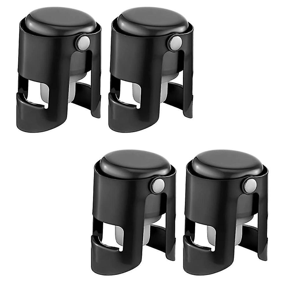 Set Mit 4 Verschlüssen Für Vakuumversiegelte Champagner- Und Weinflaschen.
