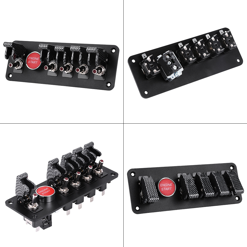 12v 6-tasten-wippschalterfeld Für Den Motorstart Von Rennwagen Aus Kohlefaser