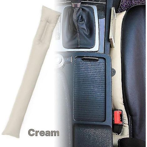 Set Mit 2 Universellen, Weichen Leder-sitzfüllstopfen Für Ihren Fahrzeuginnenraum [gratis] - Beige