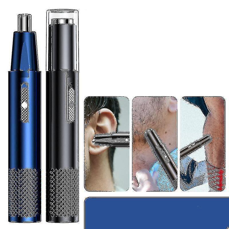 Nasen- Und Ohrhaartrimmer, Usb-wiederaufladbarer Nasenhaartrimmer, Professionell Und Schmerzfrei – Blau