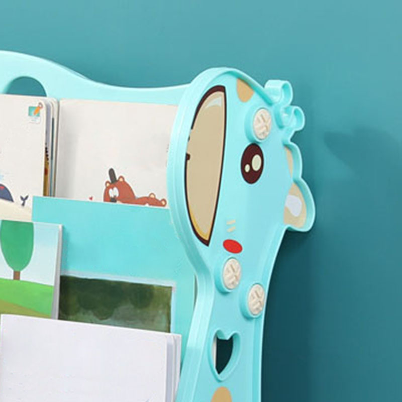 Dreistöckiges Kinderbücherregal Mit Schubladen – Bücherregal In Cartoonform Für Zuhause Und Schule, Blau