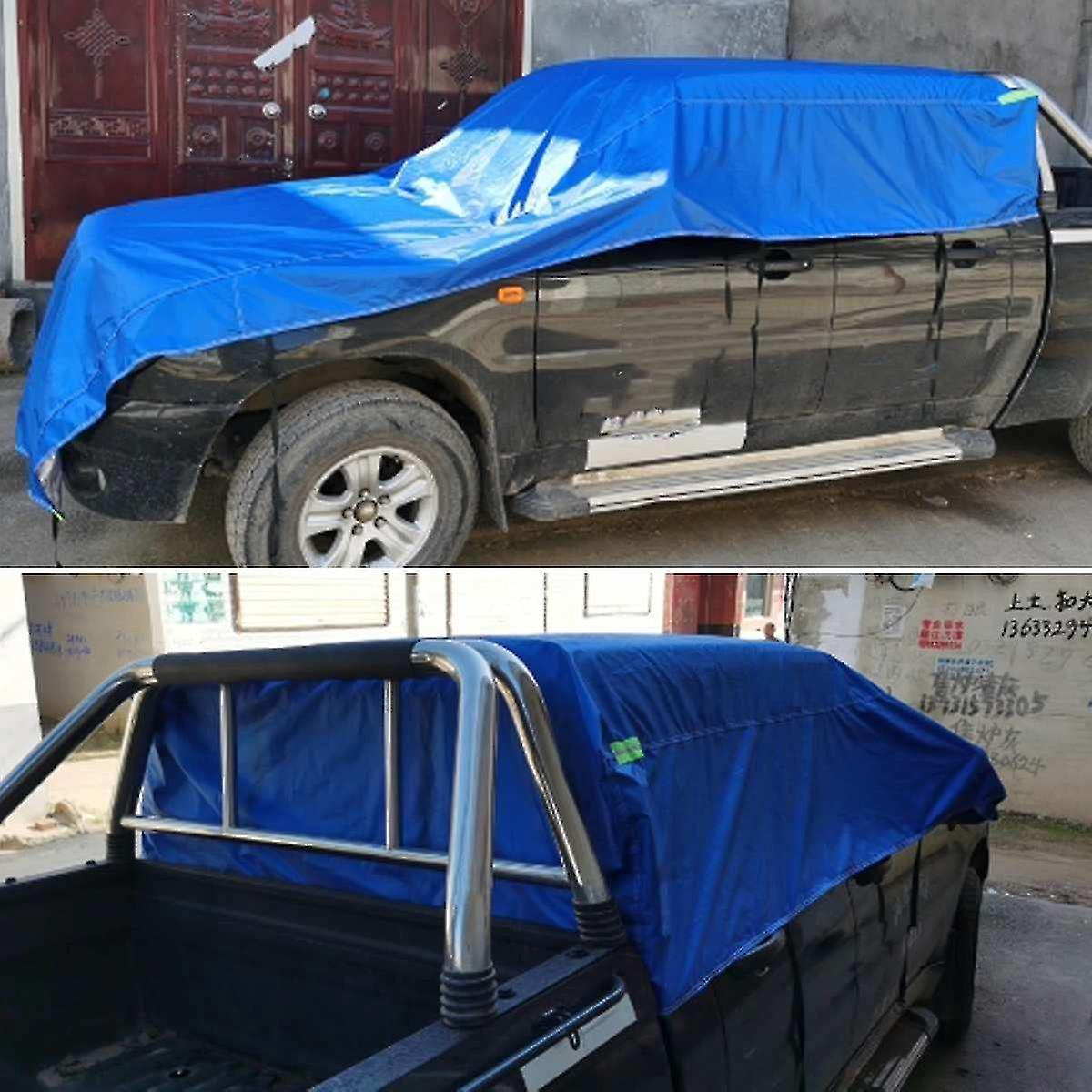 Wasserdichte Autoabdeckung, Halbabdeckung, Winterschutz Vor Schnee, Sonne, Regen Und Staub, Für Limousine, Suv, Schräghecklimousine, Pickup.