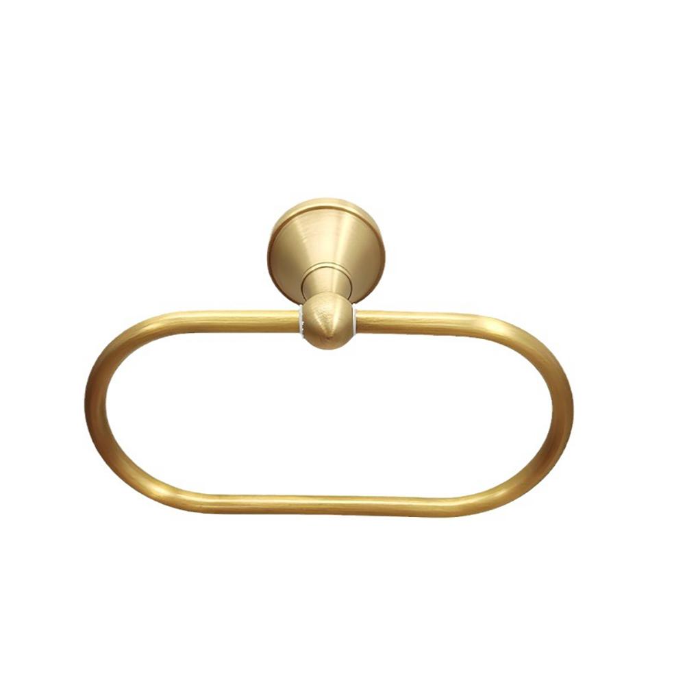 Antiker Ovaler Handtuchring Aus Messing, Wandhandtuchhalter Für Bad Und Küche, Oberfläche In Gebürsteter Bronze