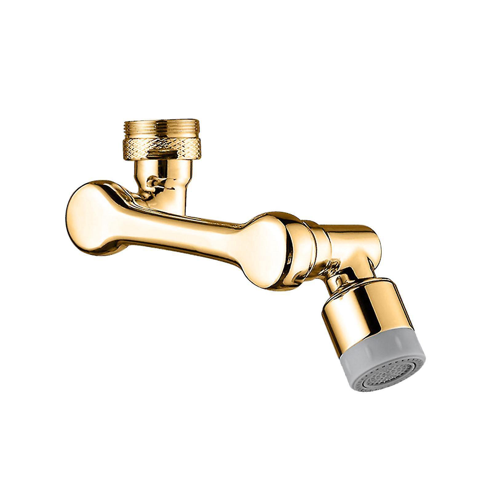 Universeller 1080°-schwenk-wasserhahn-luftsprudler Mit Drehbarem Roboterarm, Klappbarer Wasserhahnverlängerung Für Küchenspülen – Gold