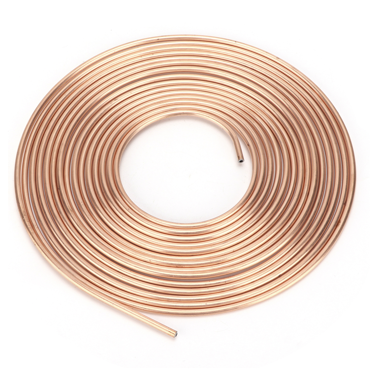 25 Fuß Langer, Vernickelter Kupferbremsschlauch, 3/16 Zoll Durchmesser, Für Hydraulische Und Kraftstoffbetriebene Bremssysteme (gold)