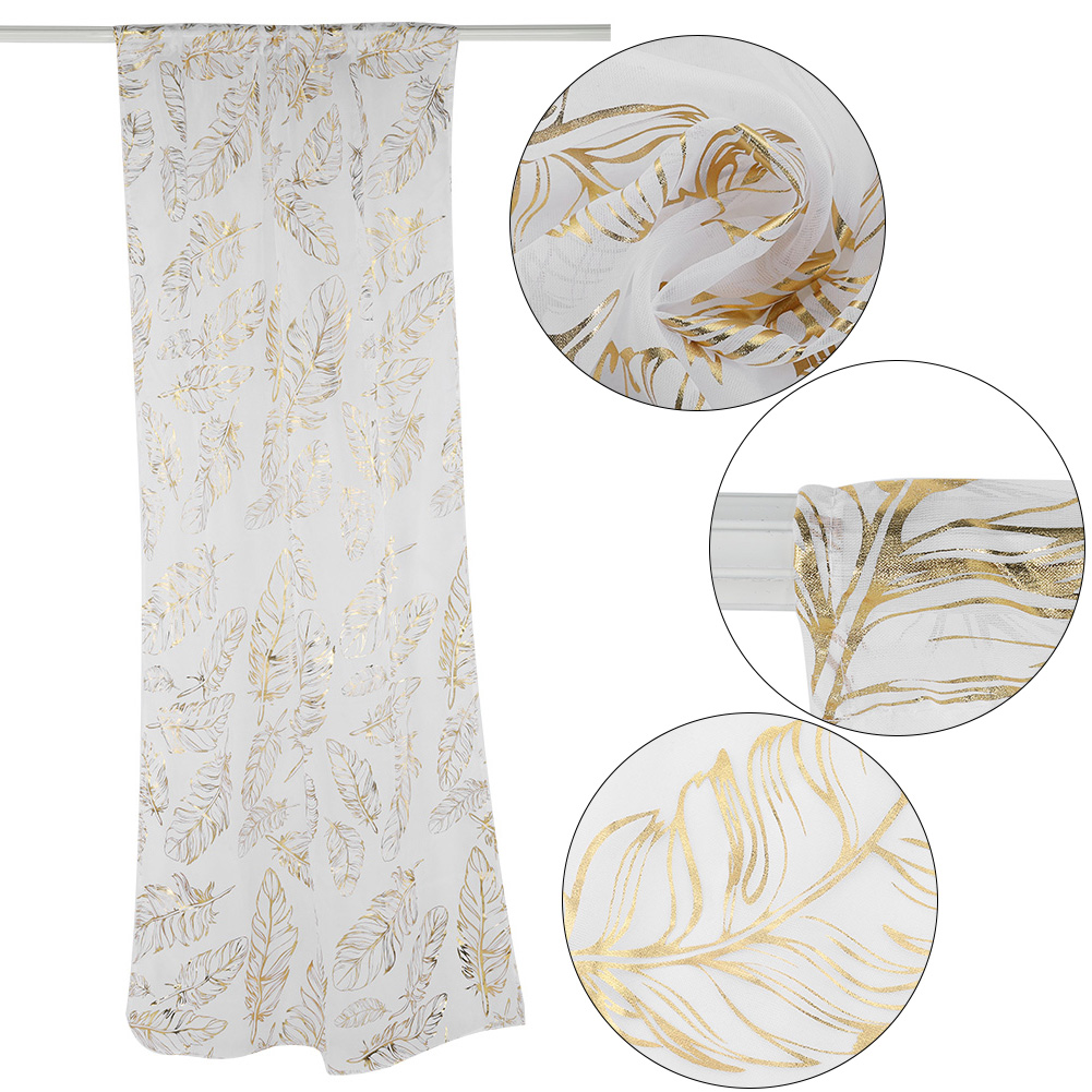 Tüll Für Fenster Und Türen – Wohnzimmer, Schlafzimmer, Café (gold)