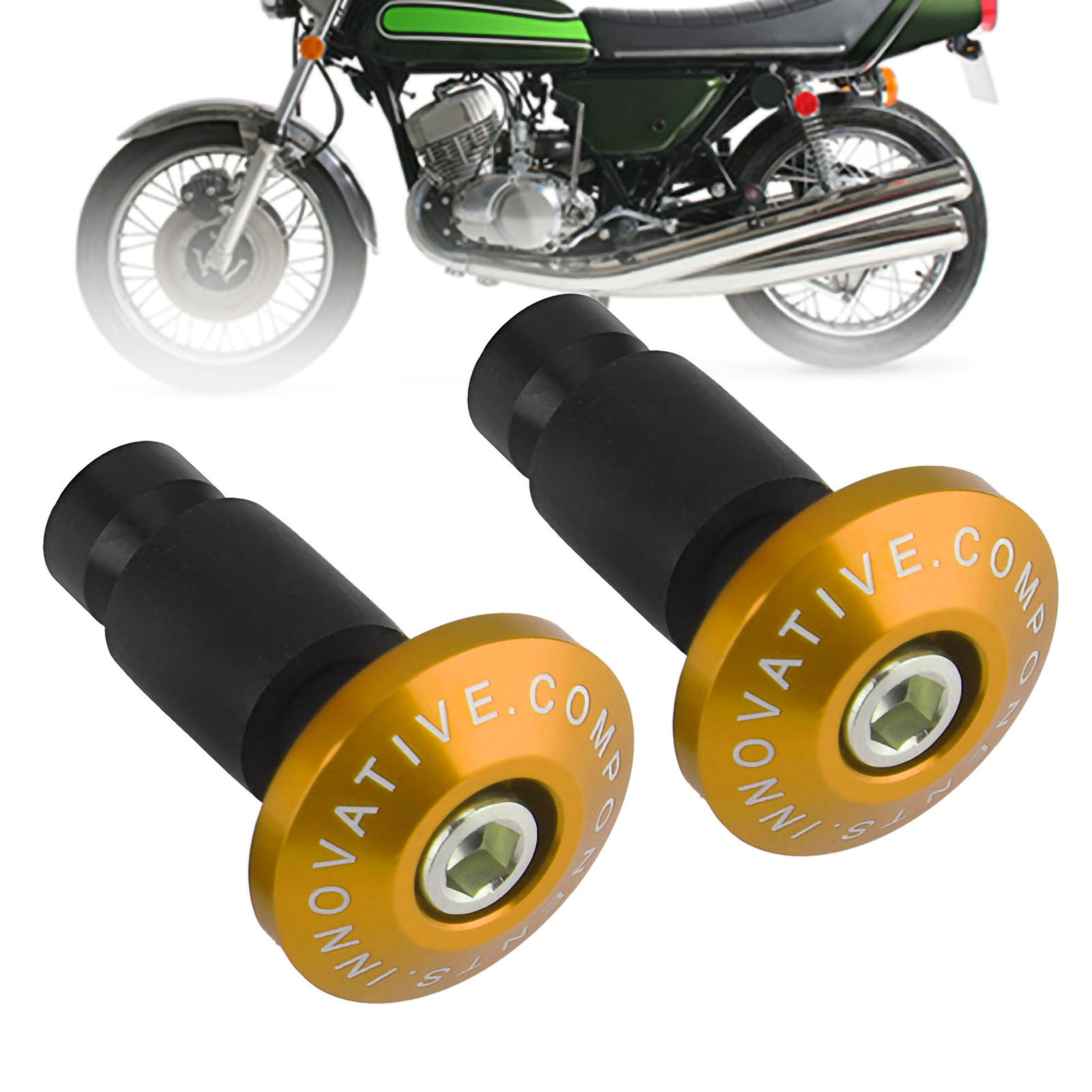 22 Mm 7/8" Goldfarbene Motorrad-lenker-gleitstopfen Für Atv Und Offroad-rennsport