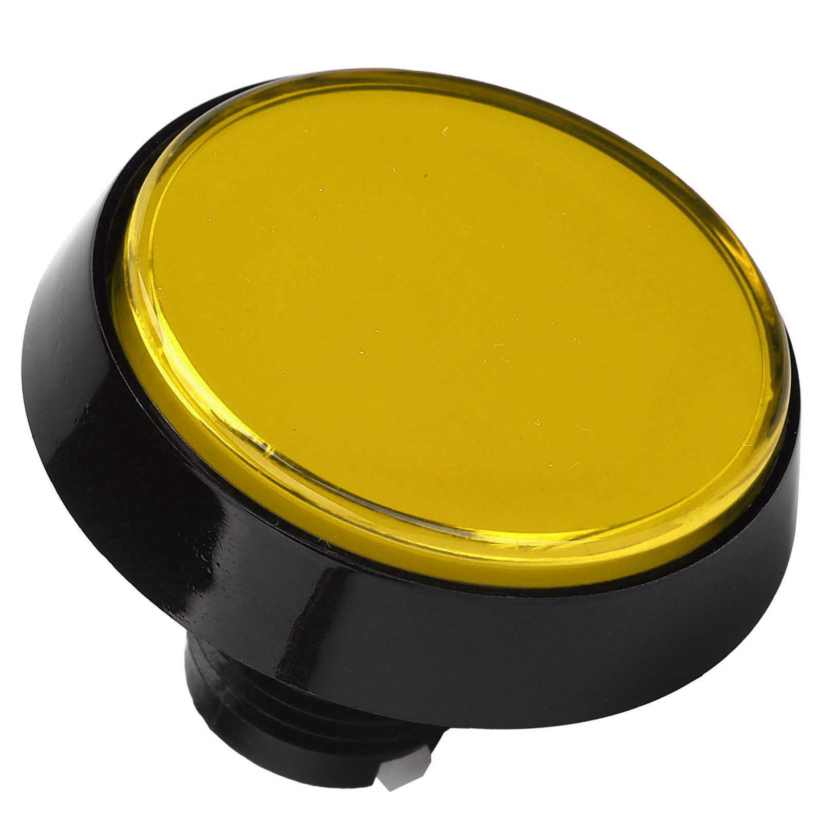 Beleuchteter, Flacher Rundknopf (60 Mm) Mit 3-fuß-schalter Für Spielzeugkrane – Gelb