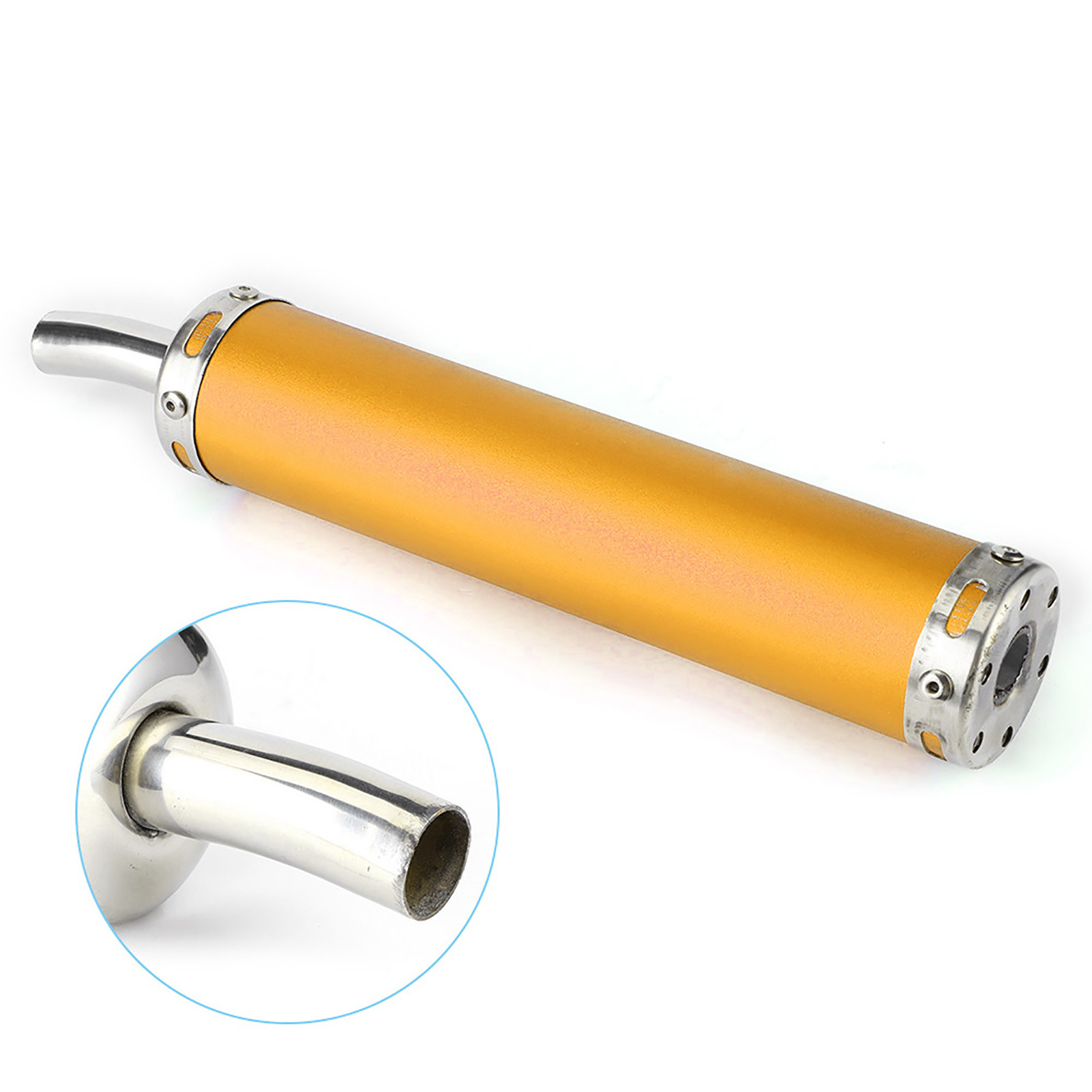 20-mm-edelstahlschalldämpfer Für Zweitaktmotorräder – Goldfarbenes Modifikationsteil