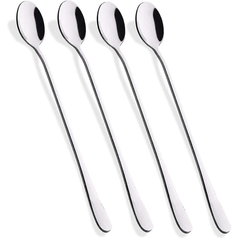 23 Cm (9 Zoll) Lange Eistee-löffel, 4er-set, Silber