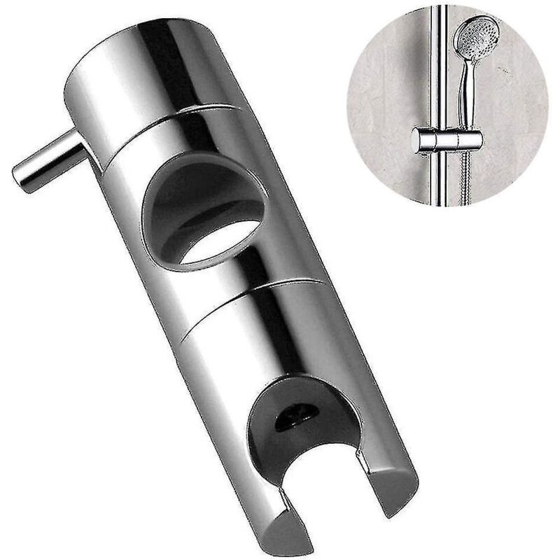 Universeller Duschhalter, Verstellbarer Duschhalter, 360° Drehbar, Silber, 1 Stück