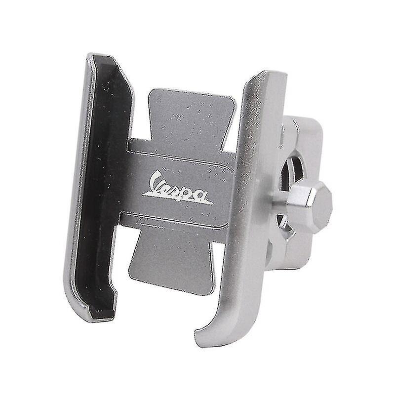 Handy-/gps-halterung Kompatibel Mit Vespa Gts 125, 250 Und 300, Granturismo 125, 200, S125 Und S150 Lenkern – Motorradzubehör – Lenkerhalterung – Silber