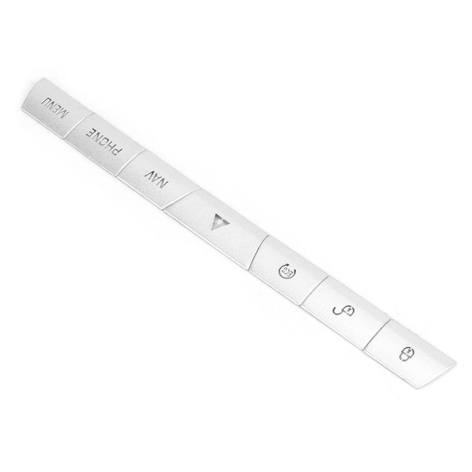 7-teiliges Set Multimedia-bedienfeld-tastenabdeckungen Aus Silberfarbener Aluminiumlegierung Für Jaguar Xf 2012-2015