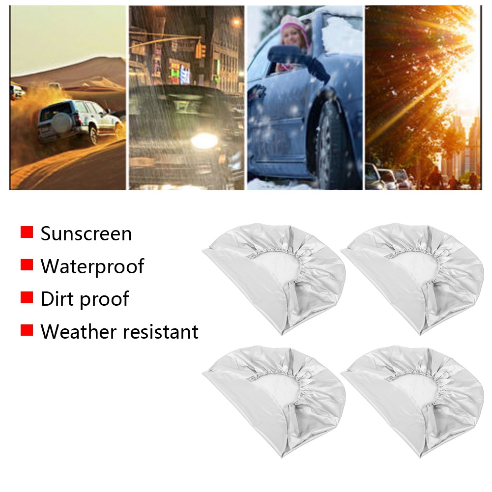 4-teilige Silberne Radkappen Für 27-29"-räder – Pkw, Suv, Jeep, Wohnmobil