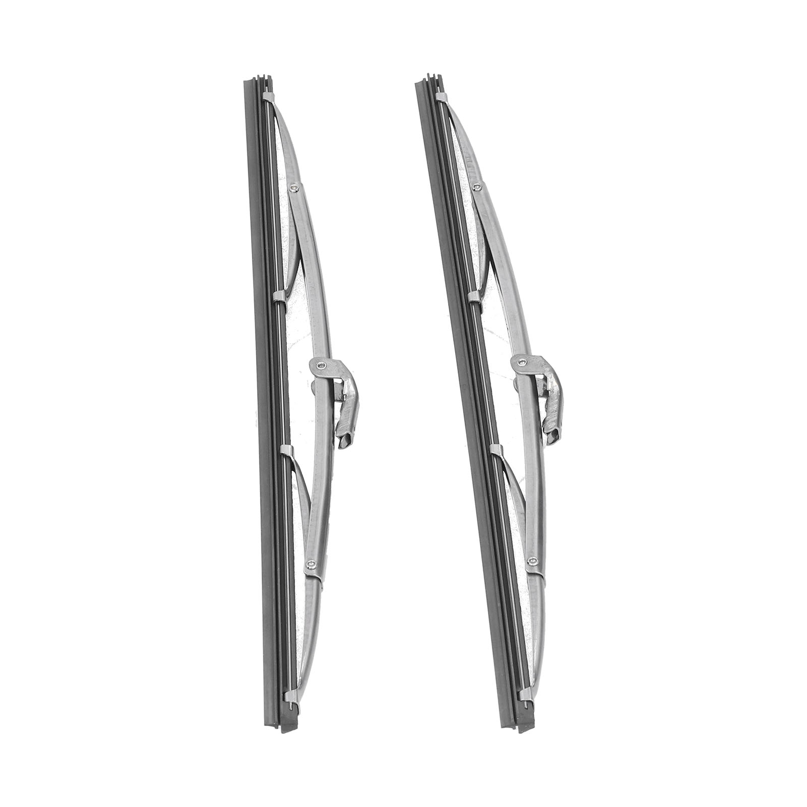 Universelle 12-zoll/30,48 Cm Frontscheibenwischer Aus Gebürstetem Edelstahl In Silber Für Autos