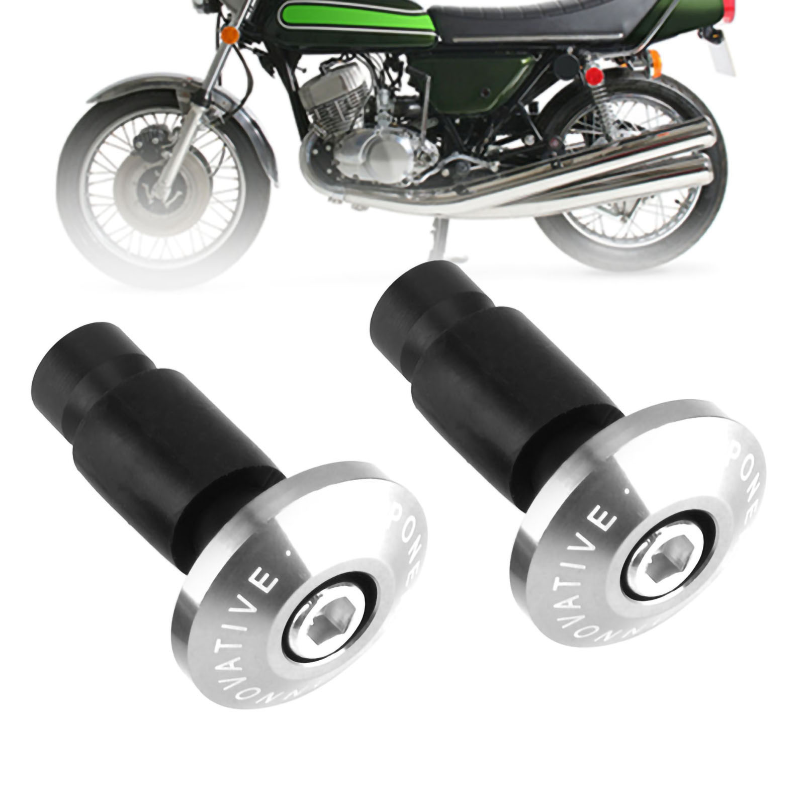 Gleitende Lenkerendstopfen Für 22-mm-7/8"-motorräder, Für Atv- Und Offroad-rennen, Silber