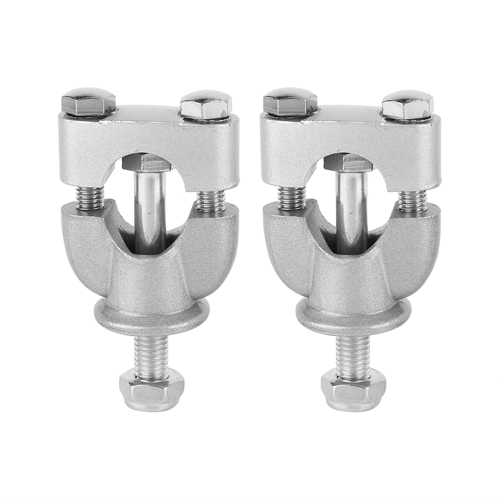 Paar Silberne 22-mm-lenkerhalterungen Für Motorrad Und Quad