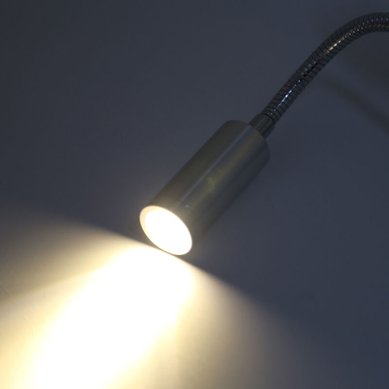 Flexible 3w Warmweiße Led-leselampe Mit Ein-/ausschalter, Ac85-265v Für Schreibtisch Und Nachttisch (3w Warmweiß)