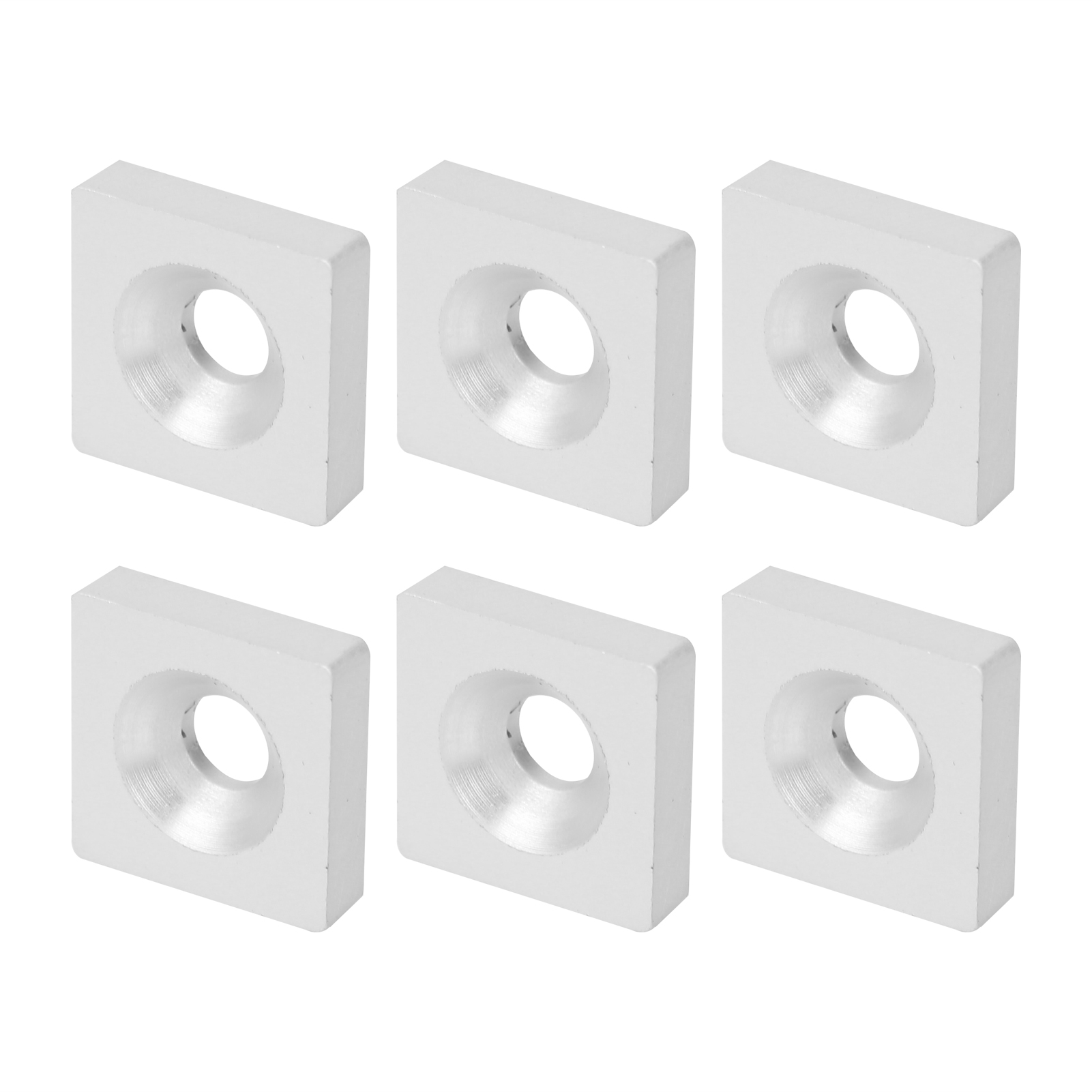 10 Stück Silberne Quadratische Lagerplatten Aus Aluminiumlegierung, Befestigungszubehör Für 3030-profile Mit Einem Loch