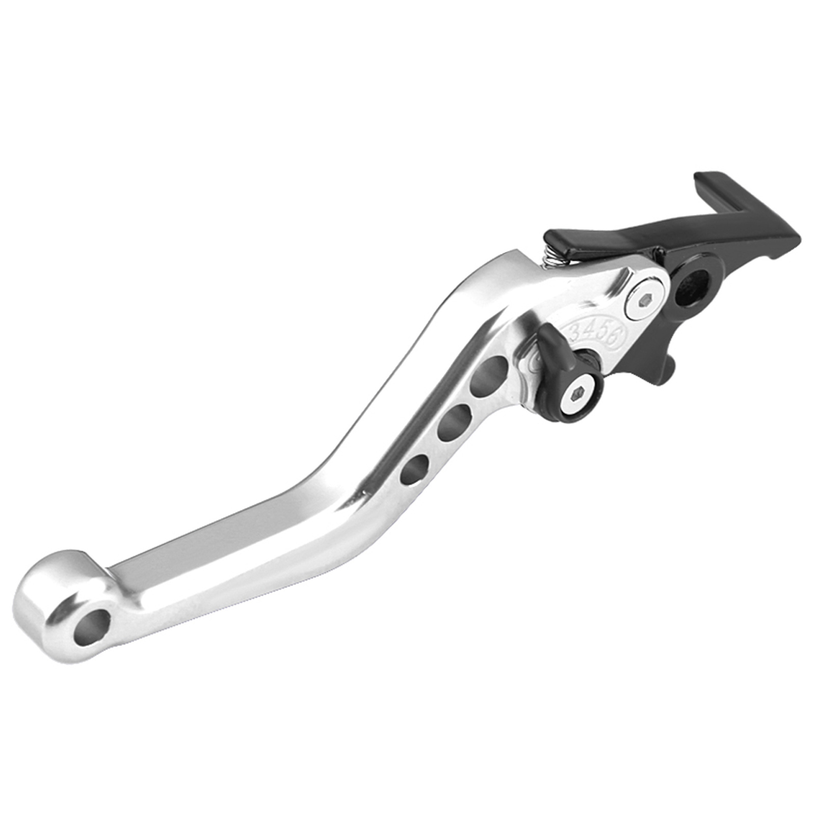 Paar Cnc-gefräste Aluminium-bremshebel Für Motorrad/roller Mit Doppelscheibenbremse, Silberfarben