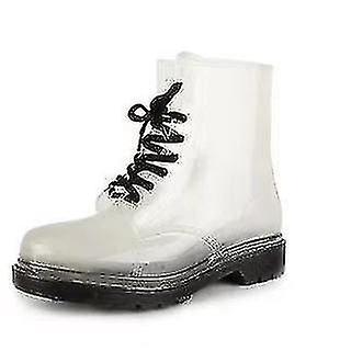 Damen-regenstiefel, Versandkostenfrei, Zum Schnüren, Wasserdicht, Transparent, Bonbonfarben, Für Den Außenbereich Geeignet, Größe 38, Schwarz.