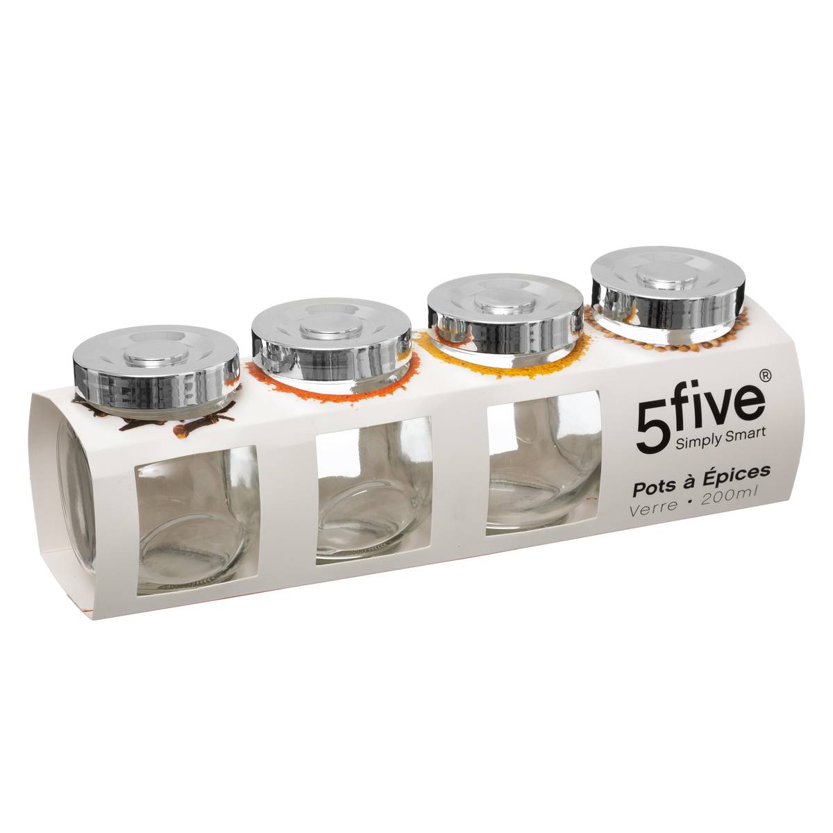 4 Gewürzgläser Aus Glas - 5five