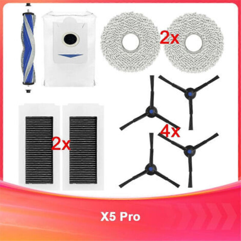 Zubehör Für Den Staubsauger Sweeper X5 Pro: Hauptbürste, Geschirrtuch, Staubbeutel Und Filter.