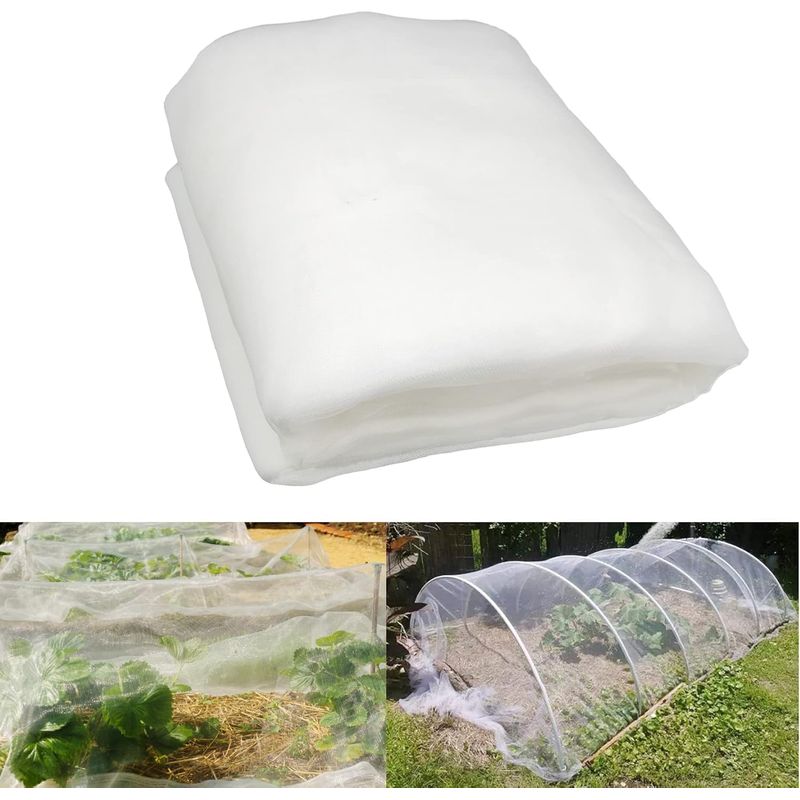 Insektennetz 3 M X 10 M, Gartennetz, Insektennetz Für Den Gemüsegarten, Feinmaschiges Insektennetz Zum Schutz Von Pflanzen, Blumen, Gemüse Und Obst