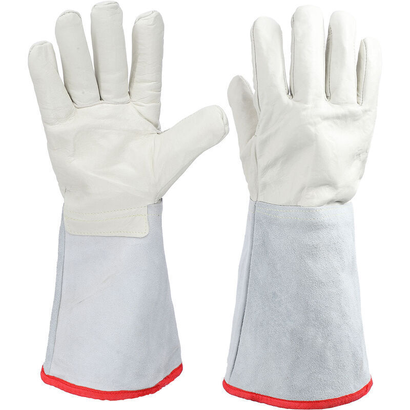 40 Cm Lange Kälteschutzhandschuhe – Wasserdichtes Rindsleder – Temperaturbeständig Von -180 °c Bis -250 °c – Ergonomisches Design