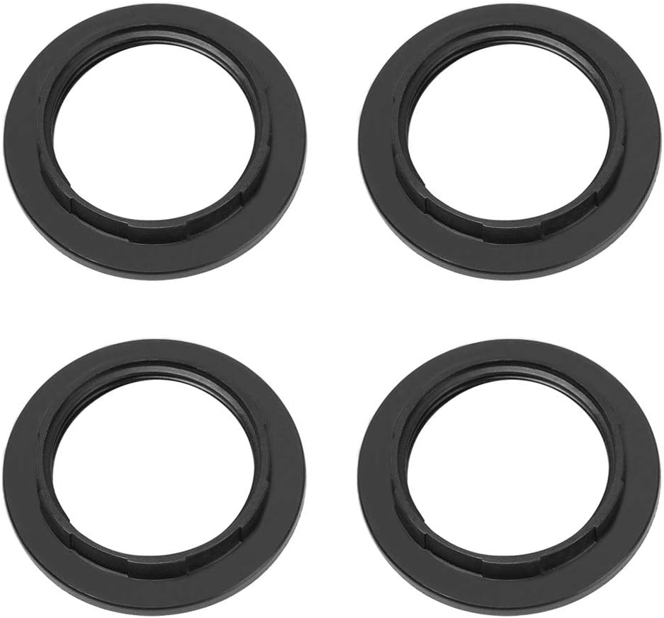4-teiliger Reduzierring, Schwarzes Metall, 6 Cm Durchmesser, Lampenschirmadapter, Für Nachttischlampe