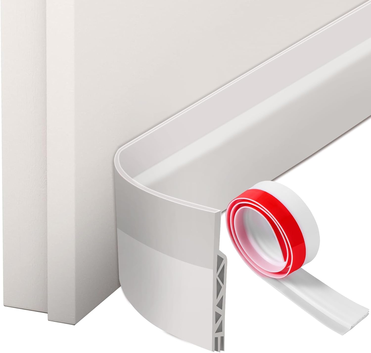 Isolierende Türdichtung Unten, 100 Cm, Selbstklebende Tpe-dichtung, Schalldichter Zugluftstopper Für Den Eingang