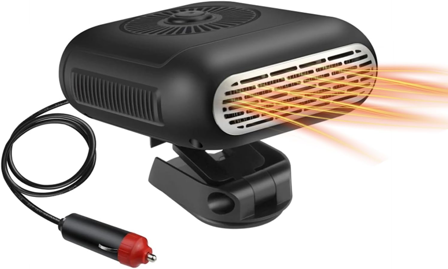 Tragbare 12-v-autoheizung Mit 360°-drehung, Windschutzscheibenentfeuchter Und Zigarettenanzünderstecker