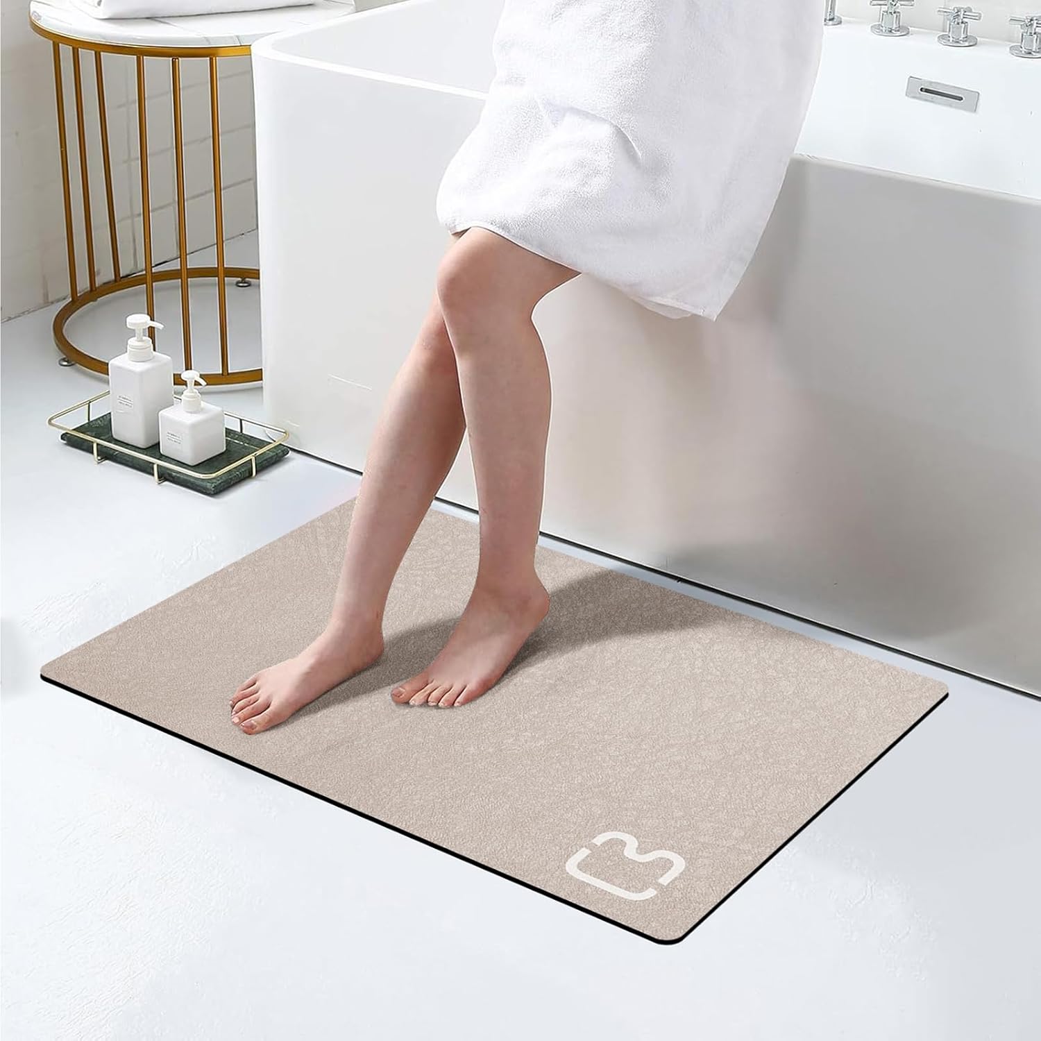 Badematte, Kieselgur, Schnell Absorbierend, Rutschfest, Schnelltrocknend, Badezimmer, Küche